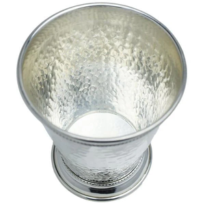 Venta al por mayor 10 oz Kentucky Derby Silver Mint Julep Cups Vendedor superior Accesorio con tapa de asa para Mojito Factory Direct From India - Product Image 3