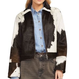 High Quality Cow Skin Leather <b>Bomber</b> <b>Jacket</b> Best Winter Design Cotton Breathable Fashionable Hair Leather Front Logo New Arrival - Product Image 1