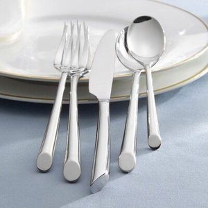 Juego de cubiertos ecológicos con diseño hecho a mano para restaurante plano, ensalada casera y porciones de cena - Product Image 3
