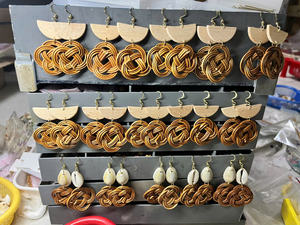 Viet Nam Vintage Rotin Lustre Boucles D'oreilles Papillon Forme De Mode Hoop Boucles D'oreilles Cadeaux De Noël-Caryln 0084935825297 - Product Image 6