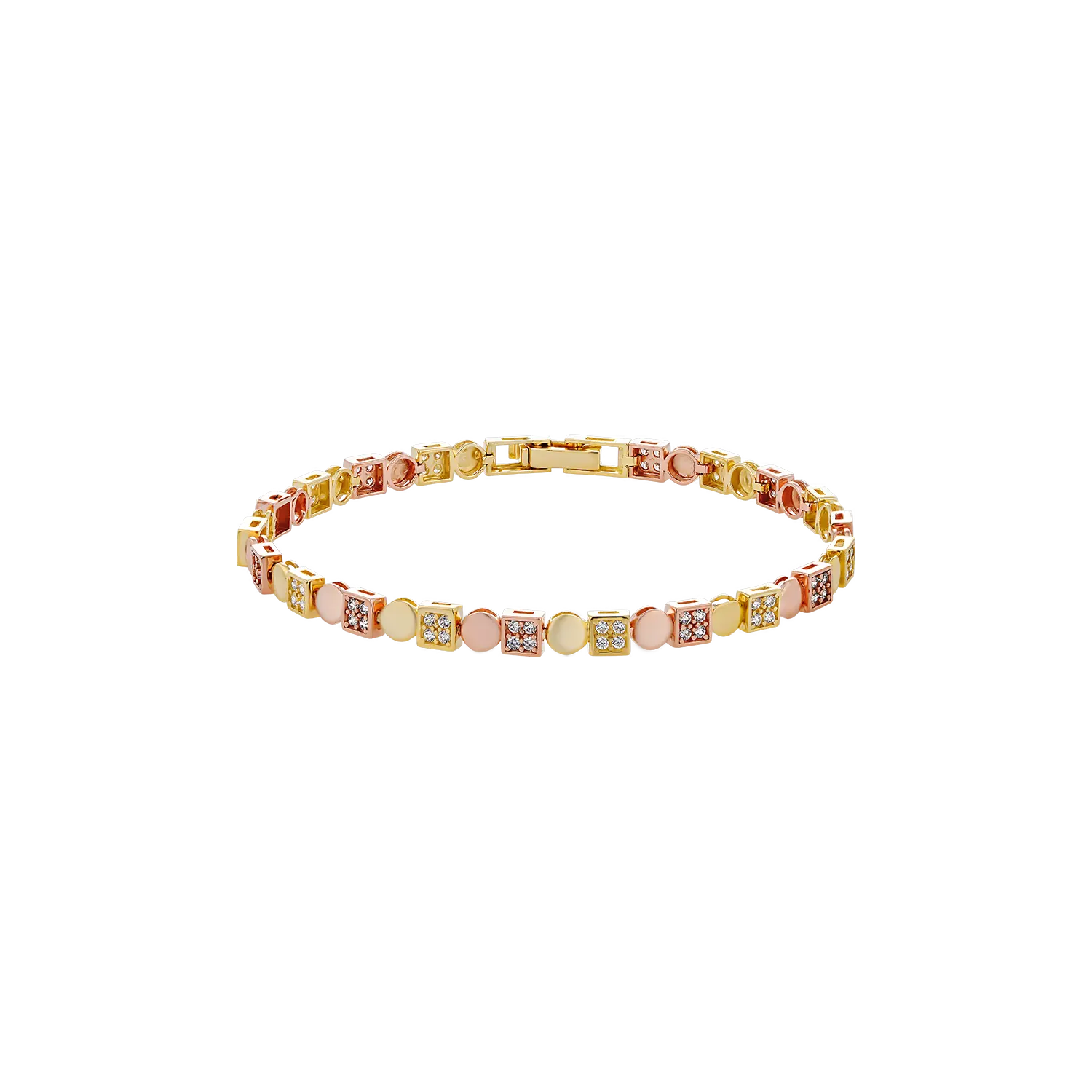 wholesale price 14k solid gold fine jewelry bracelets bangles trendy design with cz stone HTJ Brand Vietnam Manufacturer LCC107