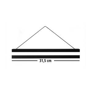 Minimalist Magnetic <b>Poster</b> Strips 31.5 cm Black MDF Pair - Product Image 4