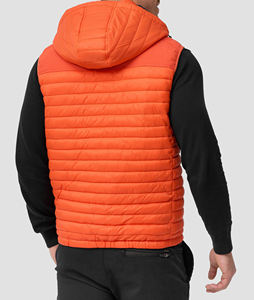 Veste matelassée légère en duvet pour homme, couleur unie, vente chaude, sur mesure, fabrication OEM, vente en gros - Product Image 5