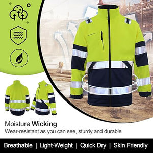 Chaqueta de seguridad para trabajadores Diseño personalizado con chaqueta de cremallera de alta calidad Herramienta DE SEGURIDAD Traje de seguridad completo - Product Image 3