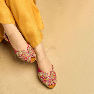 Nouvelle conception 2025 Ballerines faites à la main brodées en bois flotté pour femmes Doublure en velours de soie brute Semelle en cuir naturel Été Imperméable - Product Image 4