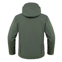 Veste Softshell Homme Écologique Séchage Rapide Effet Peau de Requin Coupe-Vent Imperméable à Capuche Col Montant Fermeture Éclair Respirante
