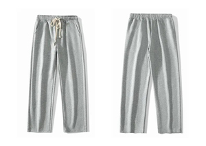 Pantalon de survêtement en coton brodé personnalisé pour hommes, pantalon de survêtement décontracté avec cordon de serrage pour hommes, pantalon de survêtement évasé baggy 2026 - Product Image 4