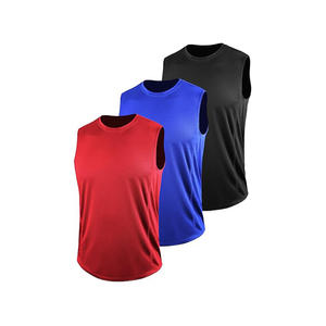 Gimnasio largo nueva moda para hombre sin mangas de malla camisetas sin mangas - Product Image 1