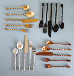 Vente chaude couverts en acier inoxydable ensemble cadeau élégant vaisselle couteau cuillère fourchette maison restaurant mariage décor couverts ensemble - Product Image 4