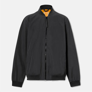 Estilo deportivo Negro Invierno High Street Stand Collar Bomber Jacket Cremallera Manga larga Hombres Mejor calidad OEM - Product Image 5