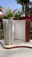Journal en cuir artisanal vintage à couverture rigide, reliure à feuilles mobiles, gravure mandala, fermeture en pierre de labradorite - pour écrivains et artistes