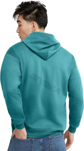 Sudadera con capucha unisex de poliéster con cremallera completa, talla grande, ODM/OEM, para hombre, con logotipo bordado y estampado personalizado, talla XS, tejido polar, color liso. - Product Image 2