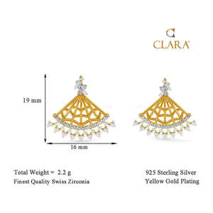 Boucles d'oreilles pendantes en argent sterling 925 de qualité supérieure pour femmes et jeunes filles, forme géométrique et goutte d'eau, diamant taille princesse pour les soirées - Product Image 3