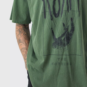 2025 Nueva Camiseta de algodón Vintage para hombre, camiseta informal de manga corta con estampado de peso pesado, camisetas de estilo de algodón 100% de longitud larga - Product Image 6