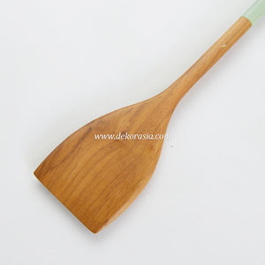 Espátula de madera de alta calidad, cuadrada, nueva combinación, juego de utensilios de cocina de forma larga de Color sólido para cocinar y servir todos los días - Product Image 5