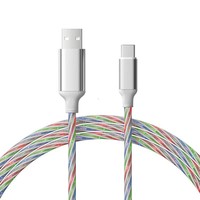 Kabel Data mengalir pengisi daya cepat, 5 warna USB ke Tipe C UNTUK iPhone 15/16 Samsung S23/S24 iPad Pro dan perangkat lainnya