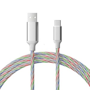 5 màu sắc USB để Loại C nhanh chóng sạc mát có thể nhìn thấy chảy Cáp dữ liệu cho iphone15/16 Samsung S23/S24 iPad Pro và nhiều hơn nữa các thiết bị - Product Image 5