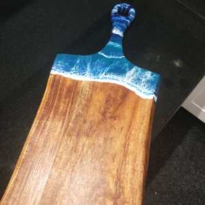 Planche à découper en bois en résine époxy de qualité supérieure, planche à fromage de service pour la confiserie aliments fromage Fruits - Product Image 6