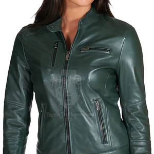 Vestes en cuir pour femmes tricotées personnalisées avec logo, faible MOQ, qualité supérieure, coupe-vent, écologiques, décontractées et élégantes - Product Image 6