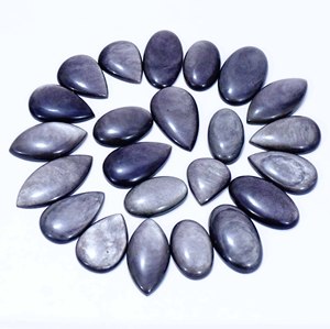 High Quality Natural Silver <b>Obsidian</b> Quartz Cabochon Free Size Loose Gemstone for Healing <b>Jewelry</b> Wholesale GemstoneLot - Product Image 2