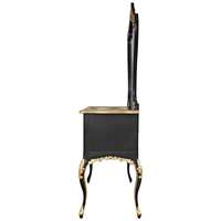 Coiffeuse de luxe de style français pour hôtel, sculptée à la main, en bois de mahogany massif, écologique et durable, avec 5 tiroirs, pour salon