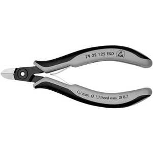 Ciseaux de précision électroniques à coupe latérale 125 mm, forme longue, bord biseauté, couteau utilitaire avec très faible risque ESD - Product Image 1