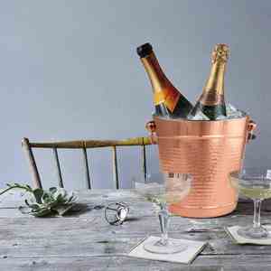 Enfriador de vino de acero inoxidable de diseño personalizado de alta calidad elegante cubo de hielo para bares, restaurantes, eventos y entretenimiento en el hogar - Product Image 1