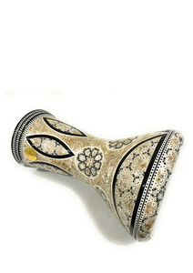 Gawharet El Fan Egipcio Profesional, Tambor Darbuka Oriental Hecho a Mano con Incrustaciones de Aluminio, 22 cm, Multicolor - Product Image 5