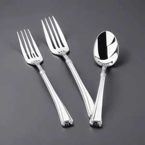 Ensembles de couverts en acier de portabilité Cuillère de mariage en laiton de l'Inde et fourchette en métal Couverts en acier miroir Couteaux de cuisine Incrustation d'os - Product Image 3