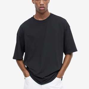 Camiseta de manga corta informal para hombre personalizable más vendida 100% algodón de secado rápido transpirable diseño de cuello redondo 200 gramos sólido - Product Image 1