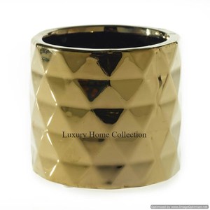 Macetas decorativas para el hogar y la boda y jarrón de cristal en forma de V con diseño de rama de árbol y soporte Color dorado - Product Image 6