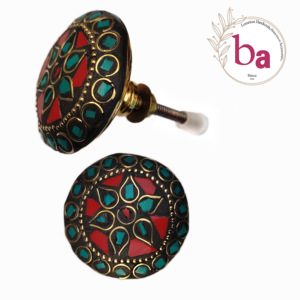 ลูกบิดลูกปัดหินโมเสคสไตล์อุตสาหกรรมที่มีคุณภาพหูจับส่งออกที่ดึงสำหรับตู้ลิ้นชักตู้ห้องนอนตู้แต่งตัวห้องครัว - Product Image 1