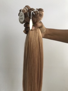 Top vente 20 pouces #12 faisceaux de couleur droite cuticule aligné indien donneur unique trame humaine Double Machine traitée brute - Product Image 6