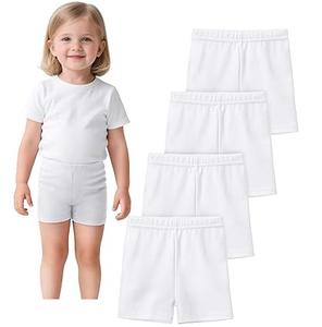 Pantalones Cortos Deportivos Blancos Lisos al por Mayor para Niñas, Niños y Adolescentes, los Más Vendidos del Verano, con Cintura Elástica - Product Image 1