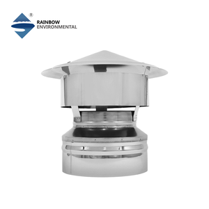 Capot <span class=keywords><strong>de</strong></span> cheminée rond en acier inoxydable sur mesure anti-refoulement pour système <span class=keywords><strong>de</strong></span> cheminée à double paroi et poêle - Product Image 1