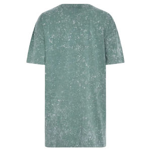 เสื้อยืดคอกลมสำหรับผู้ชายผ้า100% คอตตอนซักได้ออกแบบโลโก้เป็นกรดและพิมพ์ลาย3D - Product Image 4