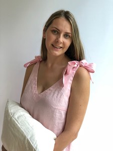 Vestido de lino, capa base, ropa interior, vestido de noche, camisón blanco, vestido de lino, vestido de lino sin mangas, regalo - Product Image 3