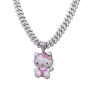 Pendentif pour homme en argent sterling 925 plaqué or, diamant rond brillant VVS D de luxe, personnalisé, testeur de visage - Product Image 5