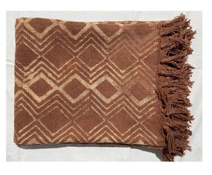 Vente en gros 100% coton Couverture de literie tissée à la main imprimée par blocs de toile de boue indienne décorative pour la maison bohème - Product Image 5