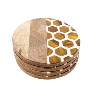 Customized Size Natural Wooden Coaster Tea Coffee <b>Beer</b> Cup <b>Mat</b> and Pads Drink Ware Coaster Modern Look Handmade Finishing - Product Image 1