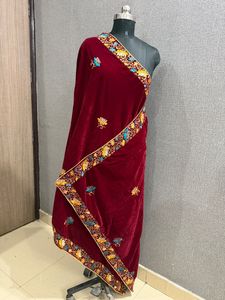 Châle en velours brodé Winters pour mariage, festival, femmes adultes, vêtements d'hiver, châle chaud, shaneel Doli Baaraat, produit Inde - Product Image 3