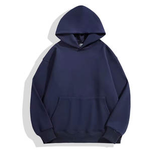 Nave Blue Hoodie EE. UU. Tamaño Oem Unisex Pullover Color sólido Tallas grandes Otoño Invierno Logotipo personalizado Sudaderas con capucha de gran tamaño Sudaderas - Product Image 5
