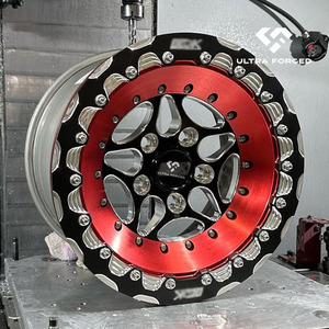 Ruedas de carreras de arrastre de aleación negra personalizadas 5x120 15x10 17x11 17x10 ruedas de arrastre de cuentas forjadas de 2 piezas 5x114,3 para Mustang Supra - Product Image 5