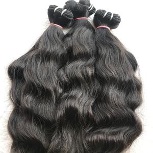Indien péruvien brésilien cuticule alignée 12A paquets de vague de corps vierge brute vendeur de cheveux véritables extensions de cheveux humains du sud de l'Inde - Product Image 1