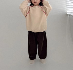 <span class=keywords><strong>Sweat</strong></span>-shirts unisexes pour bébés, manches longues raglan, ligne <span class=keywords><strong>rouge</strong></span>, printemps-automne, hauts, col rond, décontractés, amples, 100% coton - Product Image 2