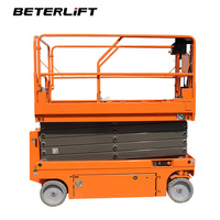 BETERLIFT Petit élévateur automatique autopropulsé, nacelle élévatrice à ciseaux électrique hydraulique, capacité 100 kg, hauteur max. 13,8 m