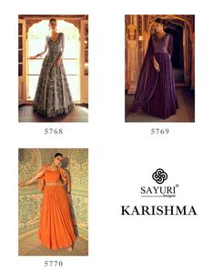 Robe Anarkali Sayuri Designer Karishma pour les festivals et les soirées, robe de soirée de luxe disponible en gros - Product Image 6