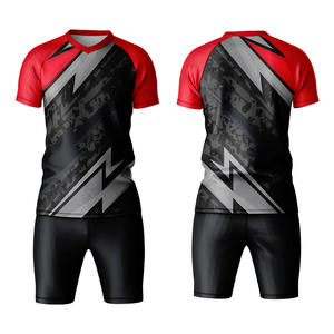 Conjunto de uniformes de fútbol personalizados para jóvenes, kit de camiseta y pantalones cortos de fútbol transpirable para equipos escolares y sesiones de entrenamiento - Product Image 4