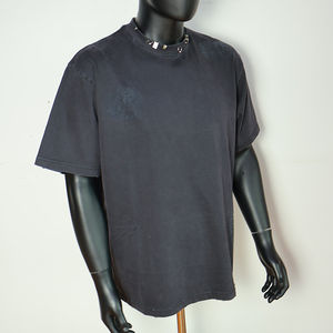 เสื้อยืดสตรีทแวร์ผู้ชาย ผ้าฝ้าย 100% รับทำโลโก้ตามสั่ง คุณภาพสูง ผู้ผลิตเสื้อยืดปักลาย ซักแบบวินเทจ - Product Image 1