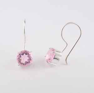 Pendientes de Plata de Ley Chapados en Oro con Morganita Rosa, Certificados por IGI, Piedra de Nacimiento de Junio, Regalo de Aniversario para Mujer - Product Image 5